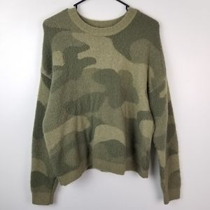 Lucky Brand camo print knit sweater